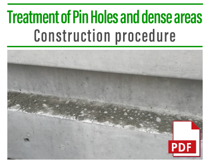 treatment of pinholes and dense areas construction procedure