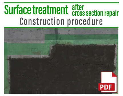 surface treatment after cross section repair Construction procedure