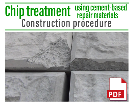 chip treatment using cement based materials Construction procedure